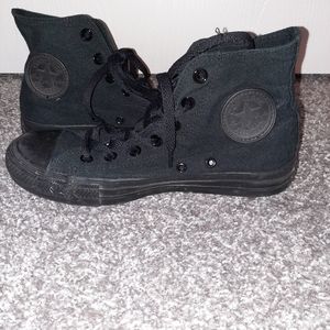 ALL Black Hi-top Converse